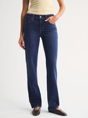Abercrombie & Fitch Mid Rise 90s Straight Jean - Size 27 - Dark